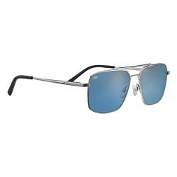 Serengeti Unisex Aitkin Sonnenbrille, Glänzend, Silber, M von Serengeti