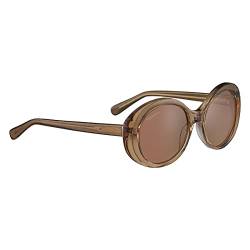 Serengeti Unisex Bacall Brille, Glänzend Transparent Sand Beige, M von Serengeti