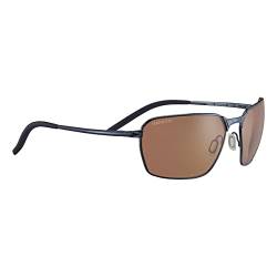 Serengeti Unisex Shelton Sonnenbrille, Glänzend, Marineblau, M von Serengeti