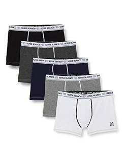 Serge Blanco Herren Boxer SER/1BCX5 Unterwäsche, Mehrfarbig, XXXL (5er Pack) von Serge Blanco