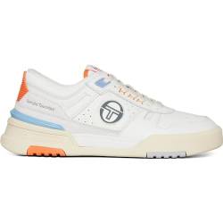 Sergio Tacchini BB Court Low Unisex für Damen Herren Sneaker Schnürschuh Schuhe White SEEDPEARL ORANGE Clown (3404) Gr. 41 von Sergio Tacchini