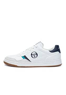 Sergio Tacchini Roma Herren Sneaker Schnürschuh Herrenschuh Schuhe für Herren White Navy (122) Gr. 44 von Sergio Tacchini