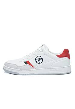 Sergio Tacchini Roma Herren Sneaker Schnürschuh Herrenschuh Schuhe für Herren White RED (79) Gr. 42 von Sergio Tacchini