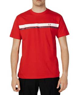 Sergio Tacchini SS T Shirt Stripe A, Redwhtnavy, Large von Sergio Tacchini