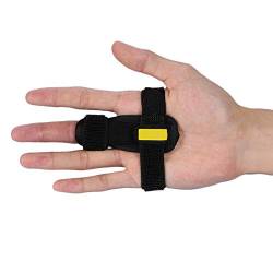 Fingerstütze, Trigger-Fingerschiene, verstellbare Fingerstütze mit Klettband zum Begradigen von gebogenen, knallenden, biegenden Sehnenscheidenentzündungen, Steifheit, Schmerzlinderung von Serlium