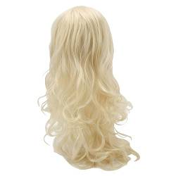 Lange Blonde Perücken, Elegante Lockige Haarperücke Für Damen, Synthetische Große Welle, Simuliert Für Cosplay, Halloween, Blond von Serlium