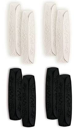 Sermija 4 Paar BH Schulterpolster Weich, Anti Rutsch Schulterpolster, Zubehör BH Shoulder Pads, BH Träger Kissen Pads, ideal für BHs mit Großen Körbchen, Schwarz, Beige von Sermija