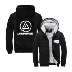 Baggy-Kapuzenpullover Für Herren Für Linkin Park Langärmeliger Kapuzenpullover Kollisionsfarbenmäntel Herbst-Winter-Sweatshirts Grafische Jacken Decke-Black||4XL von Seroni