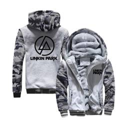 Baggy-Kapuzenpullover Für Herren Für Linkin Park Langärmeliger Kapuzenpullover Kollisionsfarbenmäntel Herbst-Winter-Sweatshirts Grafische Jacken Decke-Camo-A||XXL von Seroni