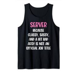 Lustiger Server, weiblicher Server Tank Top von Server Apparel
