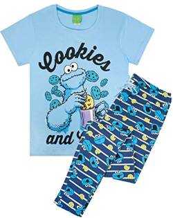 Cookie Monster Damen der Frauen Erwachsenen-Pyjamas Nachtwäsche PJ Set L von Sesame Street