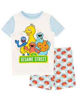 Sesame Street Mädchen Schlafanzug Slim Fit Blau 104 von Sesame Street