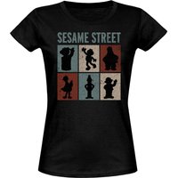 Sesamstrasse Characters Damen T-Shirt schwarz von Sesame Street
