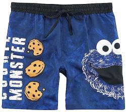 Sesamstraße Cookie Monster - Face Männer Badeshort blau L von Sesame Street