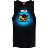 Sesamstrasse Cookie Monster Herren Tanktop schwarz von Sesame Street