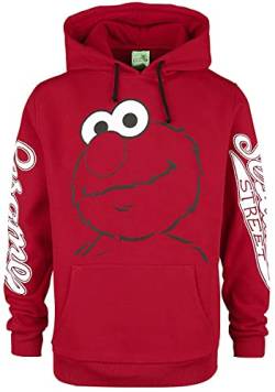 Sesamstraße Elmo Männer Kapuzenpullover rot M 65% Baumwolle, 35% Polyester Fan-Merch, TV-Serien von Sesame Street