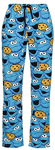 Sesamstraße Krümelmonster - Gesicht Frauen Pyjama-Hose blau L von Sesame Street