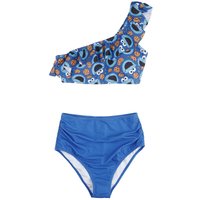 Sesamstraße Bikini-Set - Cookie Universe - S bis XXL - für Damen - Größe L - blau  - EMP exklusives Merchandise! von Sesamstraße