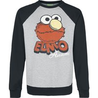 Sesamstraße Sweatshirt - Elmo - M - für Männer - Größe M - grau meliert/schwarz  - EMP exklusives Merchandise! von Sesamstraße