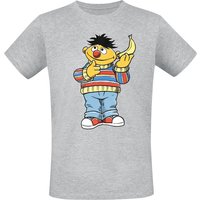 Sesamstraße T-Shirt - Ernie - Banane - M bis 3XL - für Männer - Größe L - grau  - EMP exklusives Merchandise! von Sesamstraße