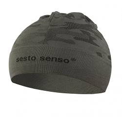 SestoSenso Funktionsmütze Laufmütze Thermo Active Jogging Trekking Outdoor Sesto Mütze Camo (Camo-grau) von SestoSenso