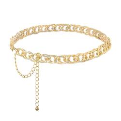 Sethain Vintage Gold Körperkette Abendkleider Belly Kette Mantel-Ketten Körperschmuck Accessoires für Frauen und Mädchen von Sethain