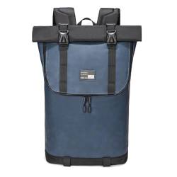 Sevego Laptoptaschen, Damen Herren Roll Top Wasserdichter Wanderrucksack, Leichter Rucksack mit Laptopfach 17,3 Zoll & Anti Diebstahl Tasche, Stylische Schultasche, Wasserfeste Groß Rucksack von Sevego