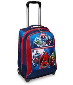 Seven Trolley, THE AVENGERS, 2 in 1, Schulranzen mit Rollen, Rucksack mit Trolleyfunktion für Kinder, ab 1. Klasse, für Schule, Reisen, Mädchen&Jungen; mehrfarbig von Seven