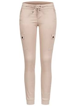 Seventyseven Lifestyle Damen Low-Waist Cargo Jeans Hose 6-Pockets beige von Seventyseven Lifestyle