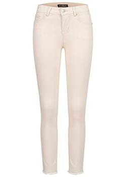 Seventyseven Lifestyle Damen Skinny Jeans Hose 5-Pockets Fransen Ecru beige Melange von Seventyseven Lifestyle