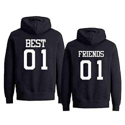 Beste Freund Pullover Best Friend Hoodie BFF Pullover Sister Kapuzenpullover Damen Pulli Beste Freundin Sweatshirt BFF Geschenk 1 Stück（BK-Best,M） von Sevpuikl