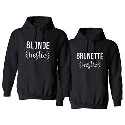 Beste Freunde Pullover für Mädchen Beste Freunde Hoodie Blonde Brünette Pullover Hoodie BFF Pullover Schwester Kapuzenpullover Frauen Pullover BFF Geschenke Geburtstagsgeschenk(Blonde-Schwarz,M) von Sevpuikl