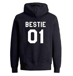 Sevpuikl Best Friends Pullover für Mädchen Best Friends Hoodie Schwester Pullover Bestie 01 Hoodie BFF Pullover Hoodie BFF Geschenke 1 Stück(Schwarz-Bestie-01,M) von Sevpuikl