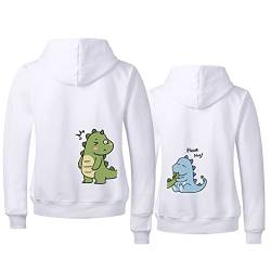 Sevpuikl Partner Pullover Mit Datum Für Pärchen Hoodie personalisiert Couple Geschenke King Queen Pullover Liebespaar Kapuzenpullover Partnerlook für Paar 1 Stück(Weiß-Men,M) von Sevpuikl