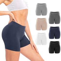 Sexy Basics Damen Boxershorts, Baumwolle, Stretch, leicht, 6 Stück - - Large von Sexy Basics