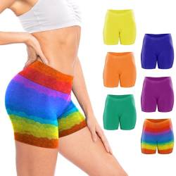 Sexy Basics Damen-Boxershorts, Baumwolle, Stretch, leicht, 6er-Pack, 6er-Pack - Rainbow Collection, Small von Sexy Basics