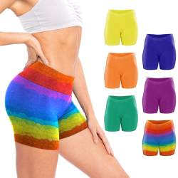 Sexy Basics Damen-Boxershorts aus Baumwoll-Stretch, leichte Unterhose, Multipacks, 6er-Pack – Regenbogen-Kollektion, 4XL von Sexy Basics