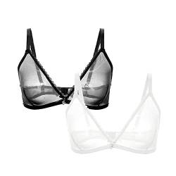 Sexy Code 1701 Damen Durchsichtigen Spitze BH Ungefüttert Transparente Unterwäsche für Frauen für Große und Kleine Brüste von Sexy Code 1701