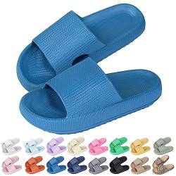 Sfit Badelatschen Damen Herren Wolkenschuhe Eva Badeschuhe Cozislides Badeschlappen rutschfeste Dusch Pantoletten Sommer Cozy Slides Schlappen,Blau,38/39 EU von Sfit