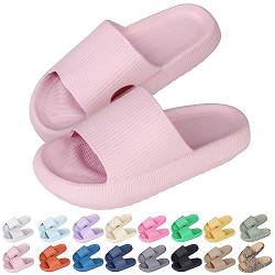 Sfit Badelatschen Damen Herren Wolkenschuhe Eva Badeschuhe Cozislides Badeschlappen rutschfeste Dusch Pantoletten Sommer Cozy Slides Schlappen,Rosa,34/35 EU von Sfit