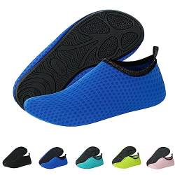 Sfit Badeschuhe Damen Wasserschuhe Kinder Schwimmschuhe rutschfest Aquaschuhe Leicht Barfussschuhe Schnelltrocknend Strandschuhe Breathable Gr.22-45(Königblau,26/27 EU) von Sfit