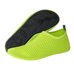 Sfit Unisex Badeschuhe Damen/Herren Kinder Schwimmschuhe Wasserschuhe, Schnell Trocknend Leicht Atmungsaktiv Aquaschuhe rutschfeste Surfschuhe Sommer Strandschuhe,A-Hellgrün,34/35 EU von Sfit