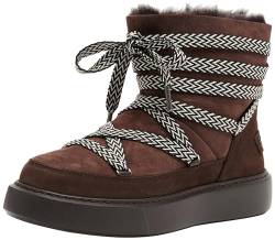 Shabbies Amsterdam Damen HIND Sneaker Ankle Boot, Dark Brown, 41 EU von Shabbies Amsterdam