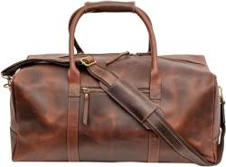 Shades N Stitches Hochwertige Reisetasche: Robuste, stilvolle Reise- und Sporttasche für Damen und Herren, 50,8 cm, Braun, Handgepäcktasche von Shades N Stitches