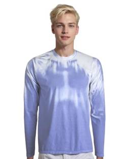 Shadow Shifter Unisex Farbwechsel-Langarm-T-Shirt für Erwachsene, wärmeempfindlich. - Blau - Klein von Shadow Shifter