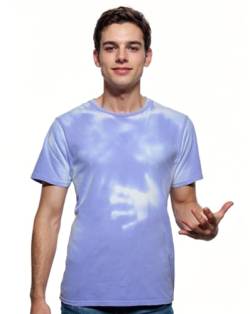 Shadow Shifter Verfärbende T-Shirt - Temperaturreagierend SMARTWEAR Hemd für Herren und Männer, Farbe verändert Sich automatisch durch Wärme/Kälte (XXX-Large, Blue to White) von Shadow Shifter