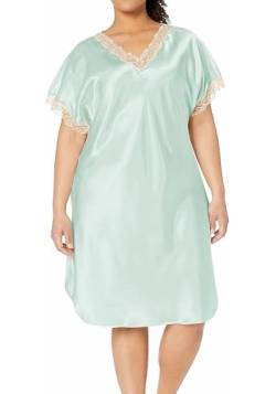 Shadowline Damen Charming Satin Chameuse Sleepshirt Nachthemd, Mint, 2X Mehr von Shadowline