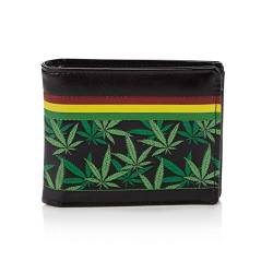 SHAGWEAR ® Geldbörse Portemonnaie Herren Geldbeutel Herren Portmonee Mehrfarbig Designs: (Rasta) von Shag Wear