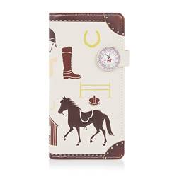 SHAGWEAR ® Portemonnaie Geldbörse Damen Geldbeutel Mädchen Bifold Mehrfarbig Portmonee Designs: (Pferde/Unbrideld Horses) von Shag Wear