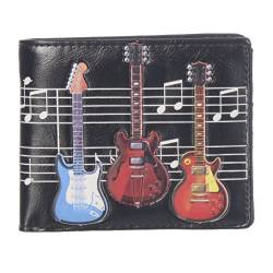 Shag Wear E-Gitarren-Geldbörse für Männer und Teenager, Jungen, veganes Kunstleder, 11,4 cm, E-Gitarren, Large, Modern von Shag Wear